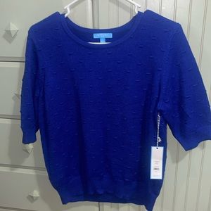 Quarter sleeved blue Draper James sweater